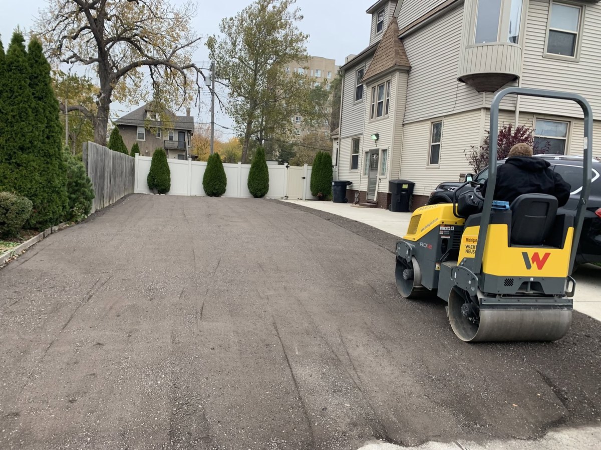 Asphalt paving project near Wolverine Lake, MI